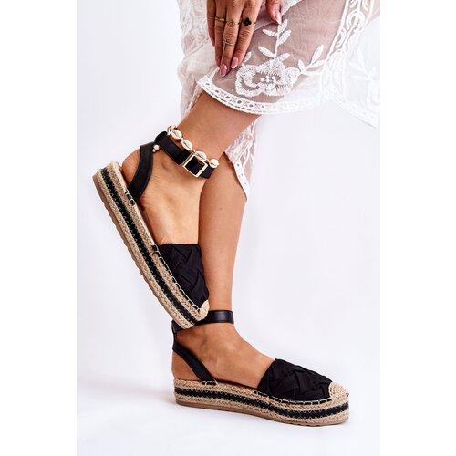Gemre WS1 Women's Espadrilles Sandals On The Platform Black Susane Cene
