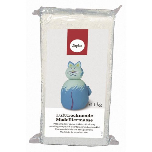 RAYHER Modelirna masa, 1 kg, bela, na zraku su&amp;scaron;eča, ne razpoka, (20615165) Slike