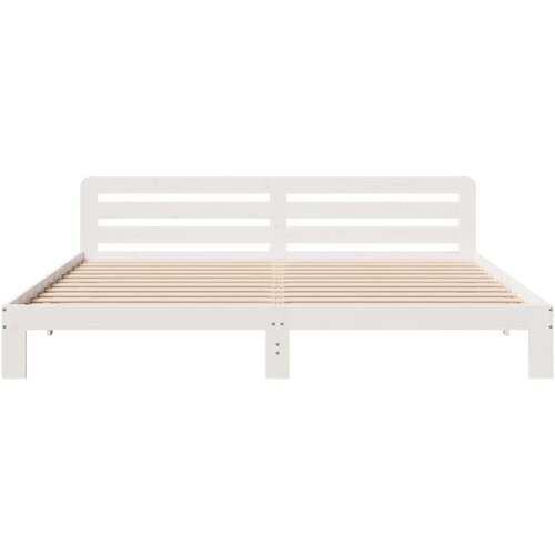 VidaXL okvir kreveta bez madraca bijeli 180x200 cm od masivne borovine Slike