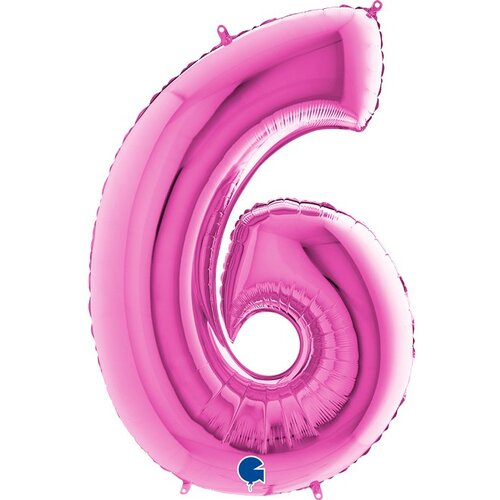 balon broj 6 roze sa helijumom Slike
