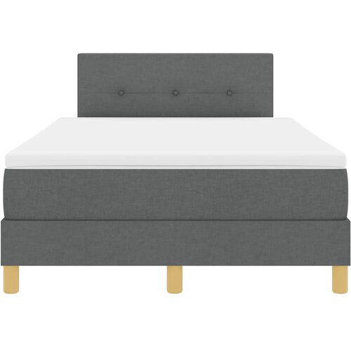  LED Box Spring Krevet Tamno siva 120 x 200 cm tkanina Slike