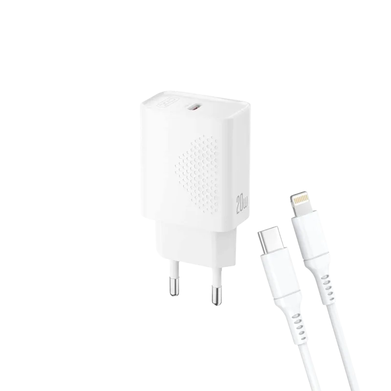 XO Kućni punjač sa kablom od 20W (Lightning) L160, Beli Cene