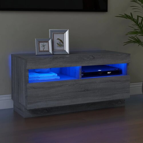 Furnova TV omarica z LED lučkami siva sonoma 80x35x40 cm, (21924125) Cene