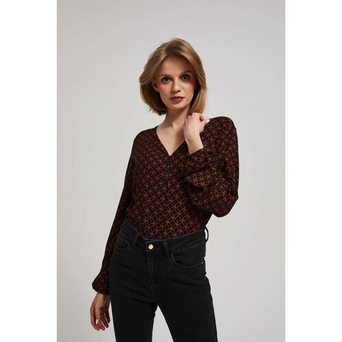 Marisse Blouse With A Geometric Pattern Slike