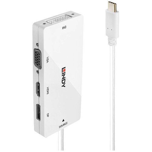 Lindy USB-C, DisplayPort, VGA pretvornik [1x mo&scaron;ki konektor USB-C - 1x ženski konektor DisplayPort, ženski konektor DVI, 24 + 5 polov, ženski konektor, (20429950) Cene