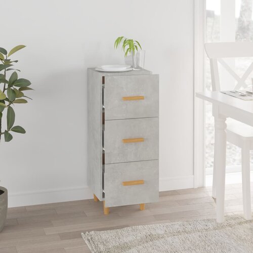  Komoda siva boja betona 34,5x34x90 cm od konstruiranog drva Slike