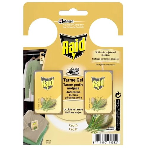 Raid Gel protiv moljaca, Kedar, 2 komada Slike