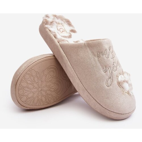 Kesi Beige women's shiny slippers Geraja Cijene