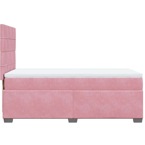 vidaXL box spring krevet s madracem ružičasti 90x190 cm baršunasti Cene