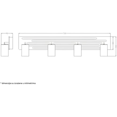 Bb Link SPOT LAMPA 4XGU10 TALIA 69 CRNA DRVO Cene