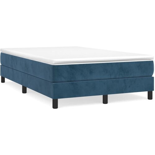 Maison Chic Box spring postelja - Vzmetna postelja z vzmetnico temno modra 120x200 cm žamet SL19065, (21893762) Cene