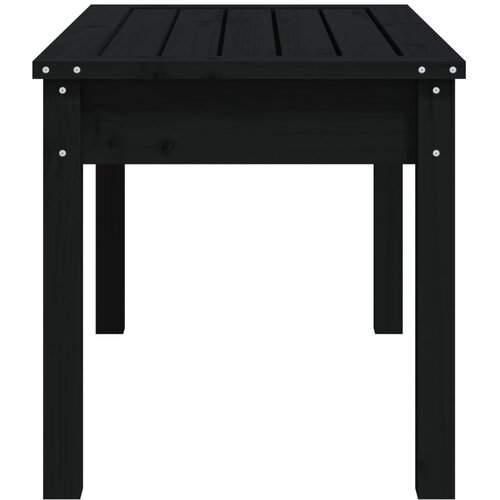  Vrtna klupa crna 80 x 44 x 45 cm od masivne borovine Slike