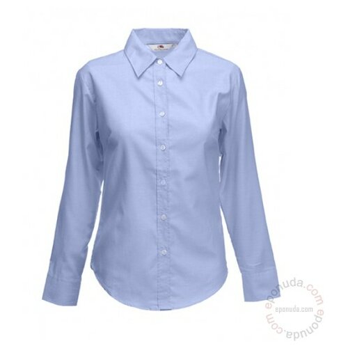 Fruit Of The Loom Lady-Fit Long Sleeve Oxford Shirt Ženska Košulja Dugih Rukava Plava Slike