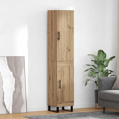 vidaXL Highboard Umjetnički hrast 34,5 x 34 x 180 cm Konstruirano drvo Cene