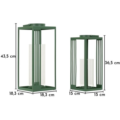 Mauro Ferretti Metalna lanterna 2 kom (visina 43,5 cm) Linee &amp;ndash; Slike