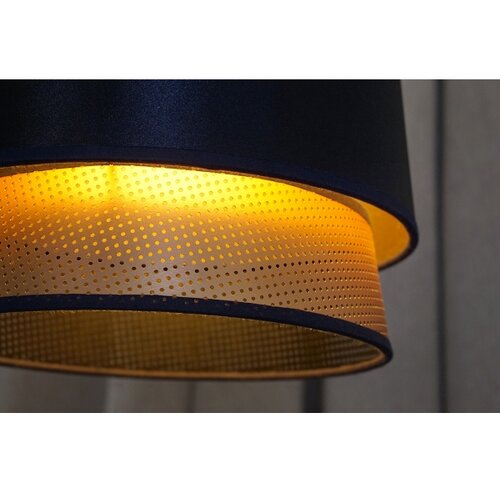  Duolla - Plafonski luster BELL SHINY 1xE27/15W/230V prečnik 25 cm plava/bakrena Slike