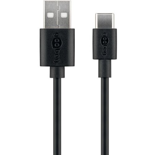 Goobay USB-C - USB-A 0,5m črn polnilni in sync kabel Slike