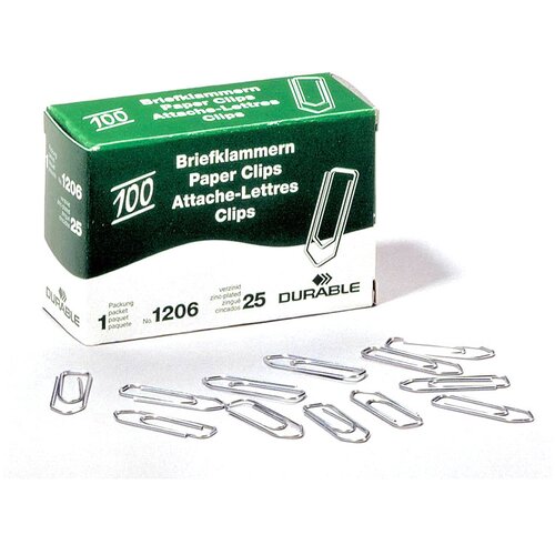 Durable Sponke za papir , pocinkane, 26mm, 100 kos Slike
