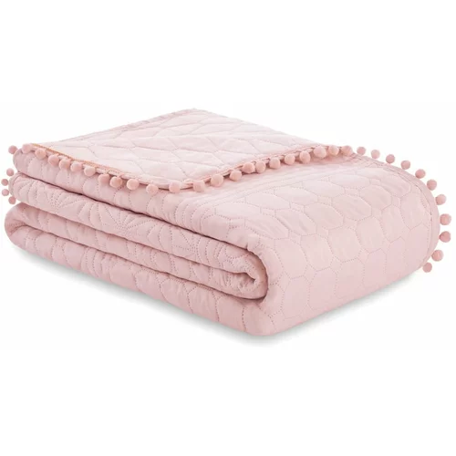 AmeliaHome Nežno rožnato posteljno pregrinjalo Meadore, 170 x 210 cm