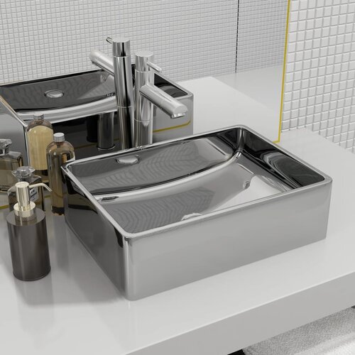 vidaXL Umivaonik 41 x 30 x 12 cm keramički srebrni Cijene