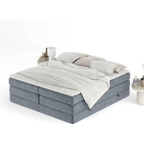 Maison de R&amp;ecirc;ve Temno siva boxspring postelja s prostorom za shranjevanje/brez vzglavja 160x200 cm Juniper &amp;ndash; Slike