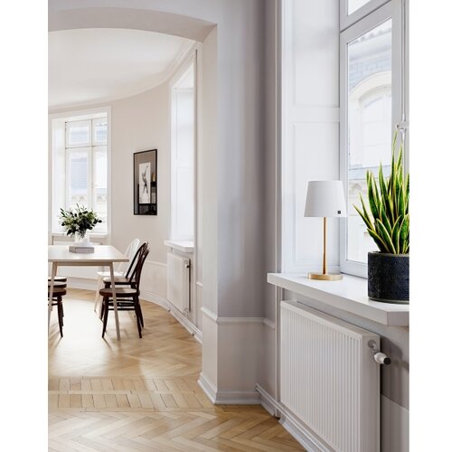  ByRydens 4002730-6501 - Stona lampa LUMI 1xE27/8W/230V bela/zlatna 48,5 cm Slike