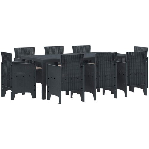  Vrtni set za objed 9 pcs Antracit Polipropilen Cene