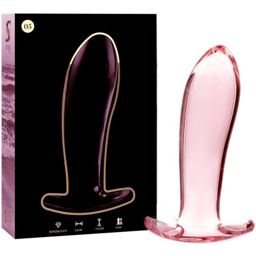 Ibiza Nebula Model 5 Anal Plug Borosilicate Glass 12.5x3.5cm Pink Cene