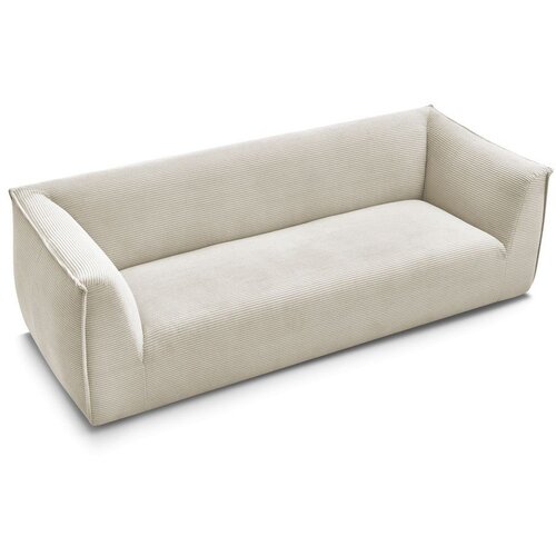 Bobochic Paris Bež sedežna garnitura iz rebrastega žameta 242 cm Giorgia &amp;ndash; Slike