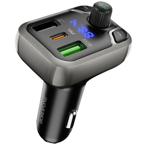 FM transmiter Bluetooth sa USB+Type-C punjaćem BOROFONE BC38 Flash Energy PD20W+QC3.0 car TF card playback black Cijene