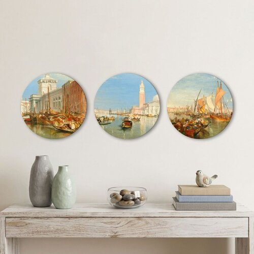 WALLXPERT 3YMDF11881 Multicolor Decorative MDF Painting (3 Pieces) Cene