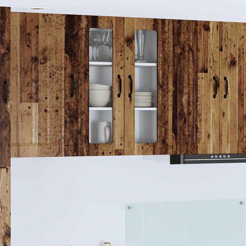 vidaXL Zidni kuhinjski ormarić s policom Staro drvo 60 x 31 x 80 cm Cene