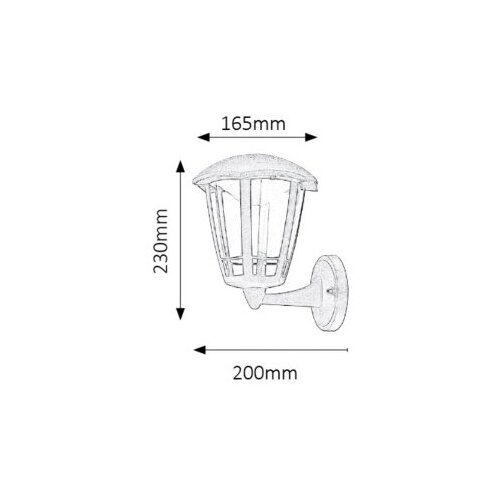 Rabalux sorrento spoljna zidna lampa LED8W crna IP44 spoljna rasveta Slike