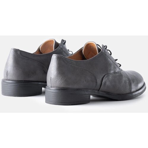 Gemre Burdett Gray Faux Leather Derby Shoes - Lace-Up Cijene