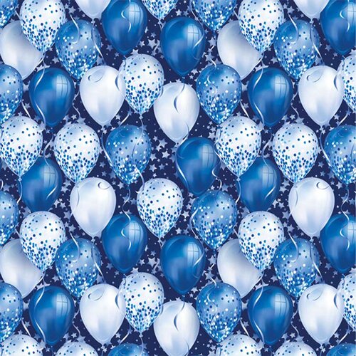 Cardex Plavo-bijeli papir za zamatanje s balonima 100x70 cm Slike