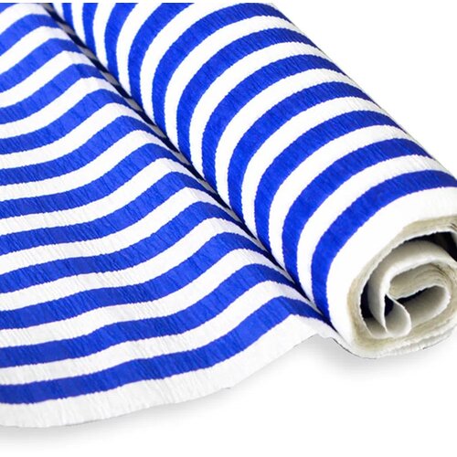 Junior jolly stripes crepe paper, krep papir, 50 x 200cm, odaberite nijansu plava-bela Cene