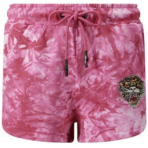 Ed Hardy Kratke hlače & Bermuda - Los tigre runner short hot pink Rožnata