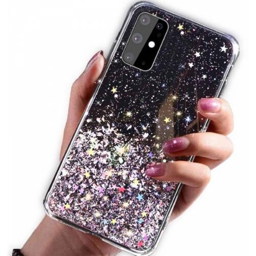 Onasi Silikonski ovitek z ble&amp;scaron;čicami SPARKLE za iPhone 13 6.1 - črn Slike