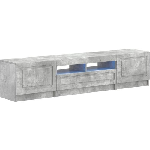  5-dijelni LED TV ormarić Betonska siva Konstruirano drvo - Betonska siva 81 cm Cene