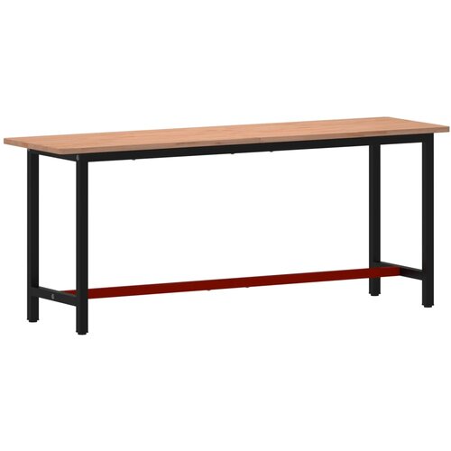  Radni stol 200x55x81,5 cm od masivne bukovine i metala Slike