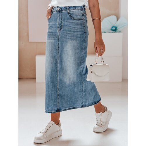 DStreet Sp&amp;oacute;dnica jeansowa maxi MAXI LONG niebieska Slike
