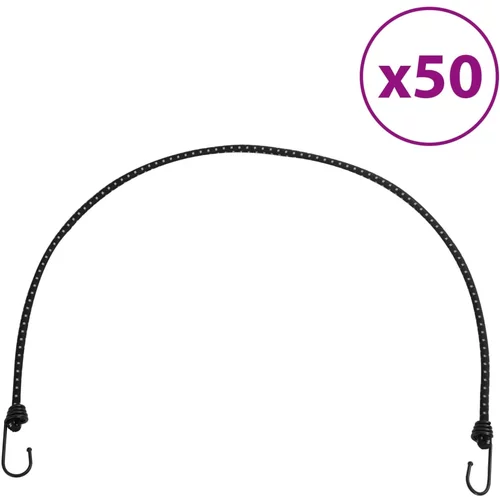 vidaXL Bungee vrv z odsevnimi trakovi in kavlji 50 kosov 100 cm