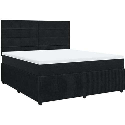 vidaXL Box spring postelja z vzmetnico črna 180x200 cm žamet, (21309967) Cene