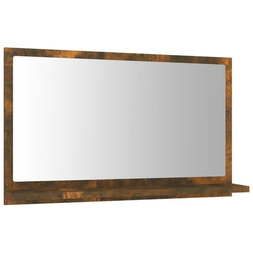  Kupaonsko ogledalo boja dimljenog hrasta 60x10,5x37 cm drveno Slike