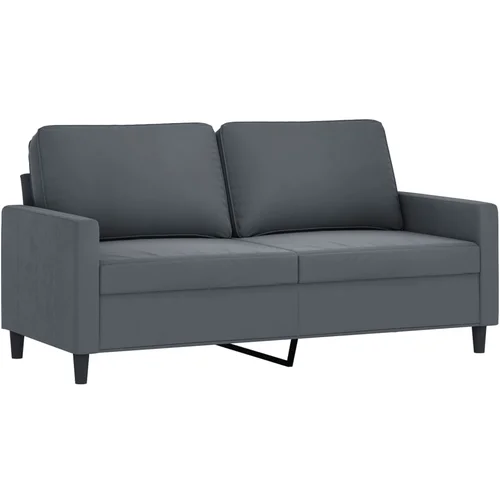 MAISON CHIC Dvosed kavč - Sofa - Kanape temno siv 140 cm žamet, (21727195)