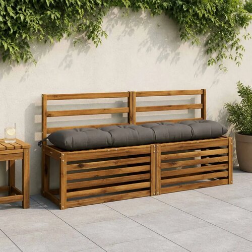  Jastučići za klupe VIANEN 2 kom. 100% poliester Siva - Siva 140 x 30 x 12 cm Cene