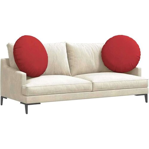  Jastučići za sjedenje 2 pcs Crvena &amp;Oslash;60 x 21 cm tkanina Slike