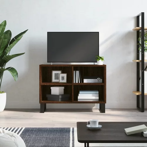 vidaXL TV omarica rjavi hrast 69,5x30x50 cm inženirski les