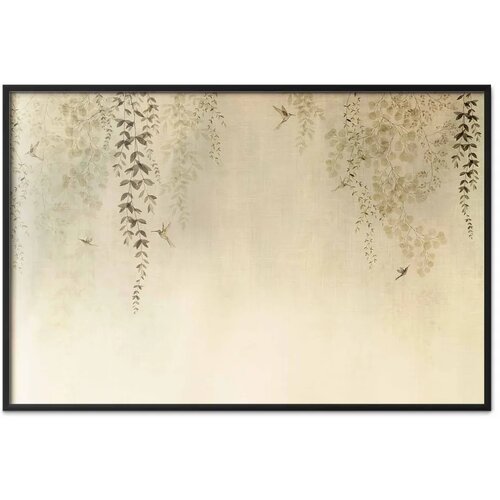  Plakat - Beige Hummingbirds 90x60 Crni okvir Slike