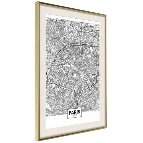  Poster - City Map: Paris 30x45 Slike